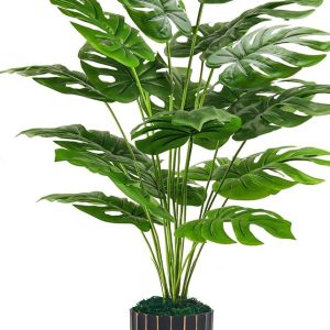 28" Fake Plants Large Artificial Monstera Faux Plants