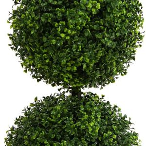 3ft. Artificial Triple Ball Boxwood Topiary Tree