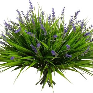 12 Bundles Artificial Plants Outdoor Fake Monkey Grass