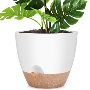 12 Inch Large Self Watering Plant Pot Set